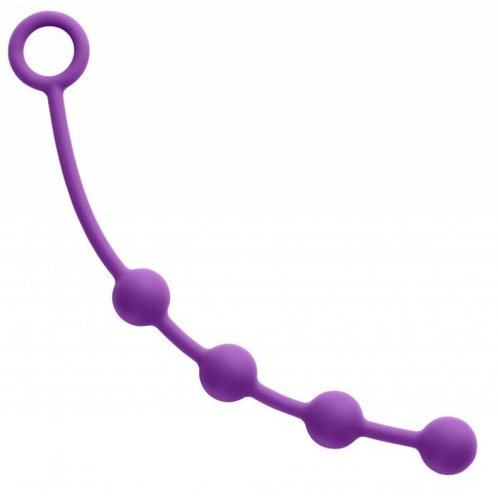 Silicone Anal Beads - Small Plum