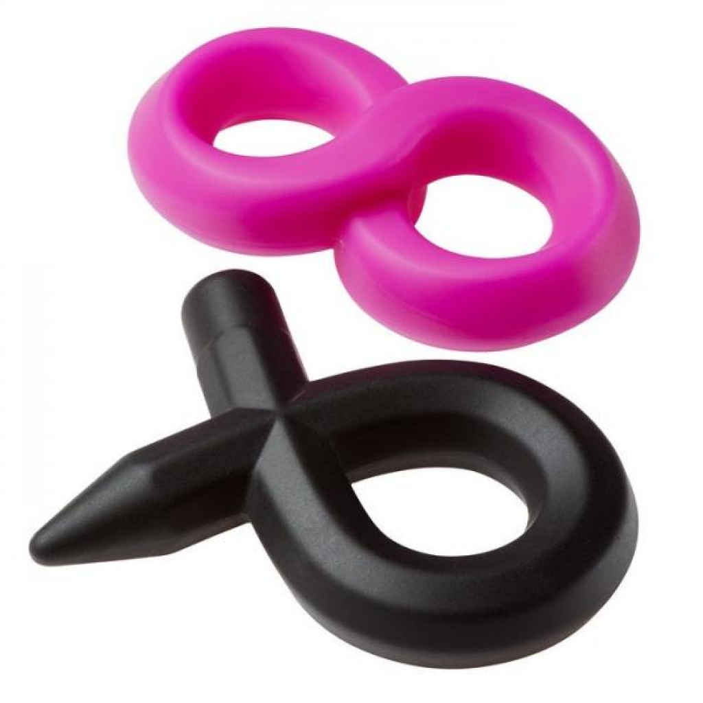 Pro Sensual Silicone Super 8 Ring & Tie Sling 2 Pack - Mens Cock & Ball Gear