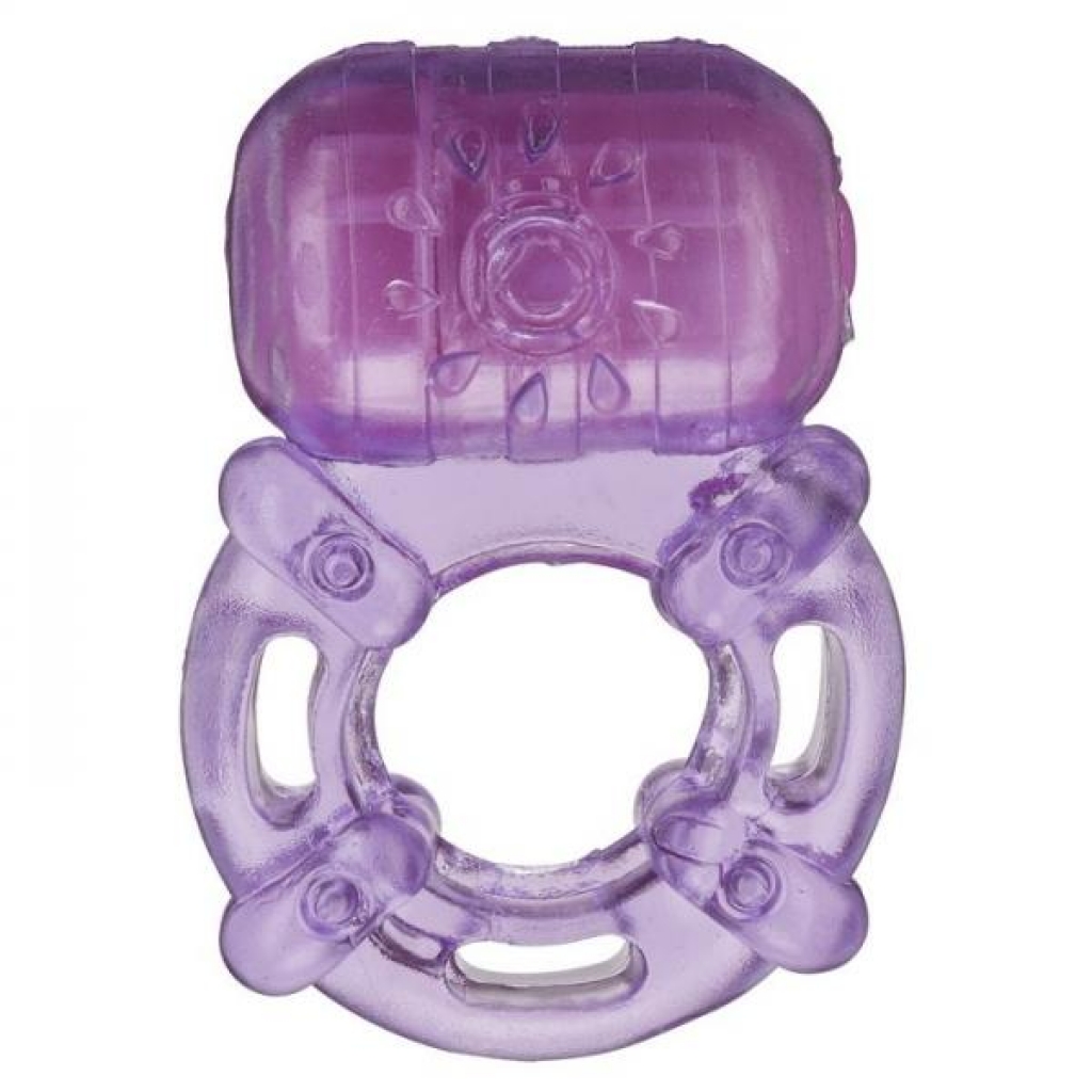Cloud 9 Pleasure Tickler 5 Speed Ring Purple - Couples Vibrating Penis Rings