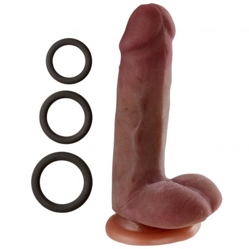 Cloud 9 Dual Density Real Touch 6 inches with Balls Brown - Realistic Dildos & Dongs