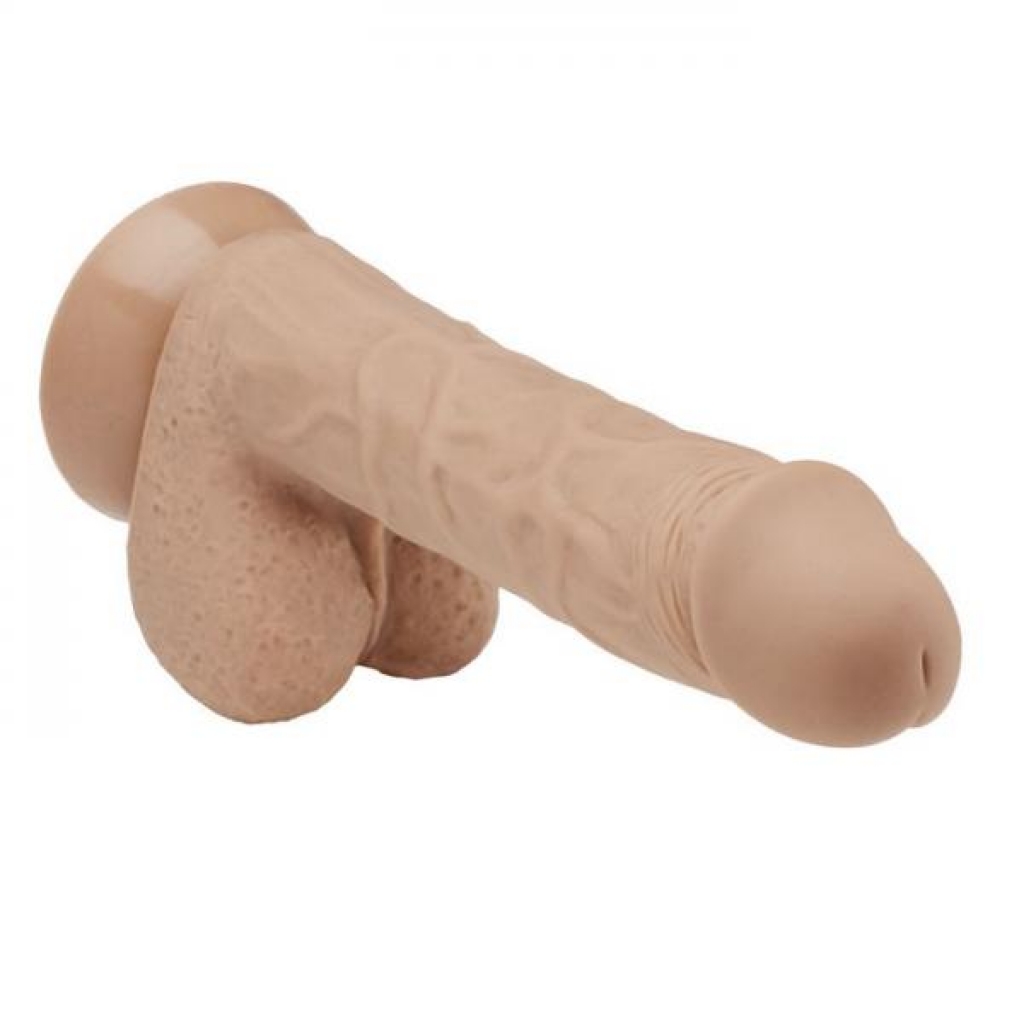 Cloud 9 Platinum Silicone 7 inches Dong Brown Bonus Rings - Realistic Dildos & Dongs