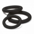 Cloud 9 Silicone C-rings 3 Pcs Black (bulk) - Cock Ring Trios