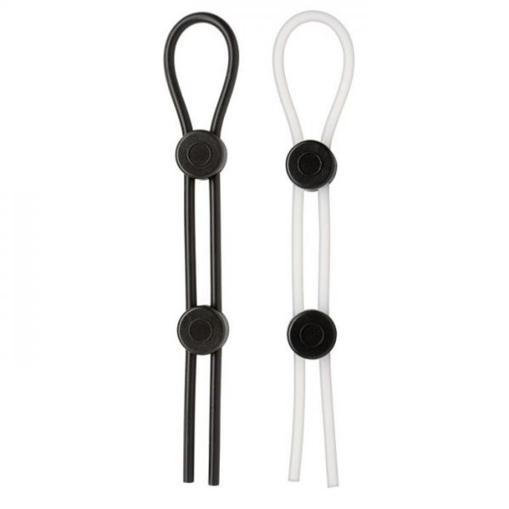 Pro Sensual XL Pro Rings Black & Clear 2 Pack - Adjustable & Versatile Penis Rings