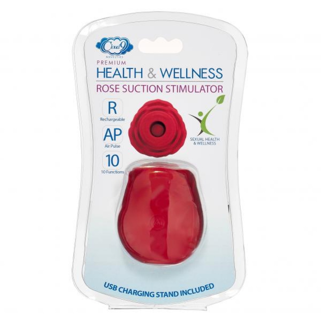 Cloud 9 Health & Wellness Rose Suction Stimulator Red - Clit Suckers & Oral Suction