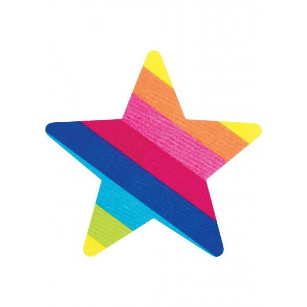 Pasties Rainbow Starz Star Shaped 2 Pairs - Pasties, Tattoos & Accessories