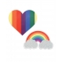 Pasties Pride Glitter Rainbows & Hearts - Pasties, Tattoos & Accessories