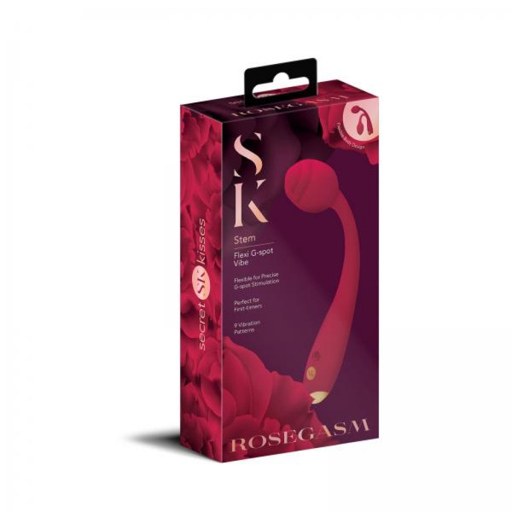 Rosegasm Long Stem Flexi Gspot Vibe Rose - G-Spot Vibrators