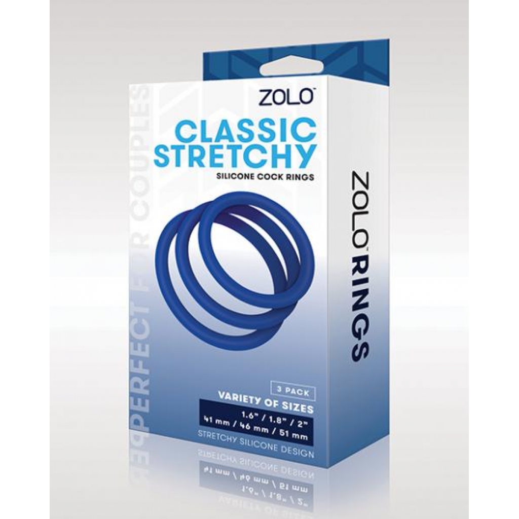 Zolo Classic Stretchy Silicone Cock Ring - Cock Ring Trios