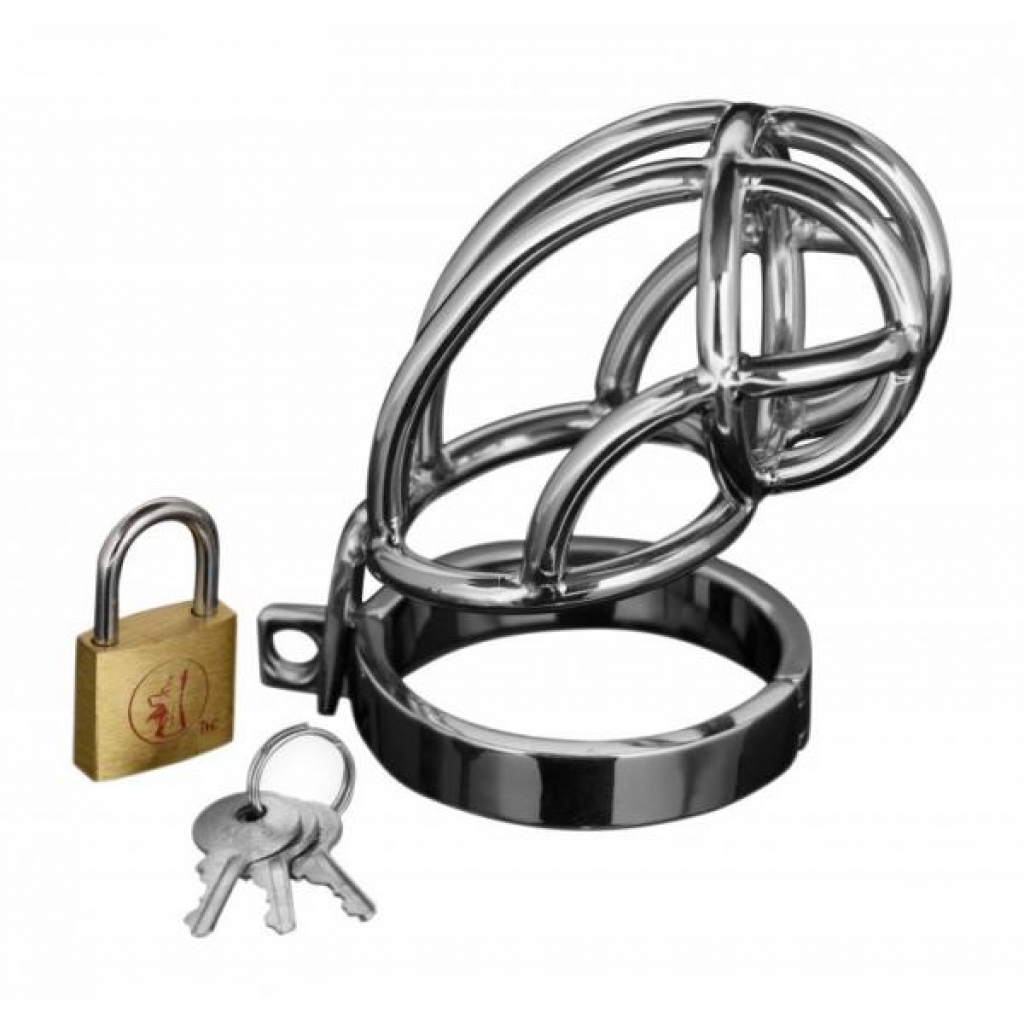 Captus Locking Chastity Cage in Stainless Steel