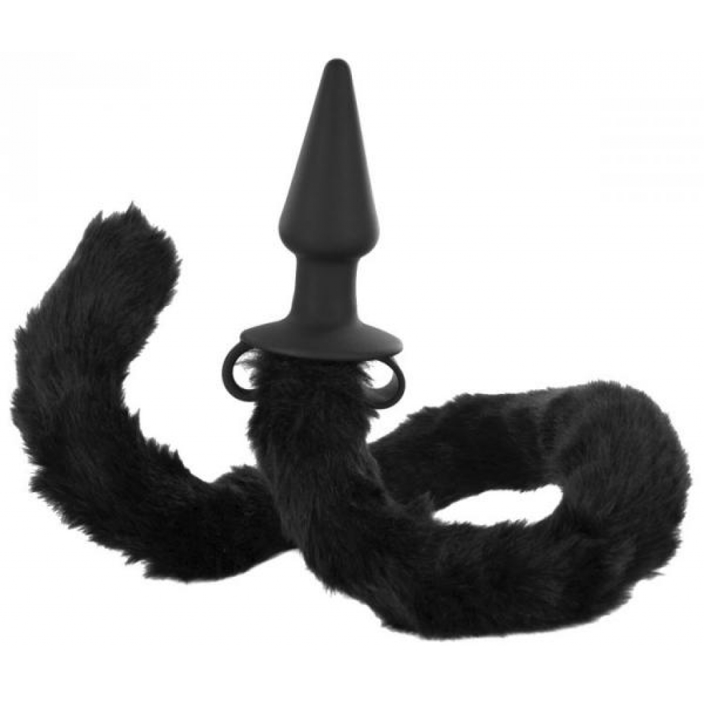 Bad Kitty Silicone Cat Tail Anal Plug Black - Anal Plugs