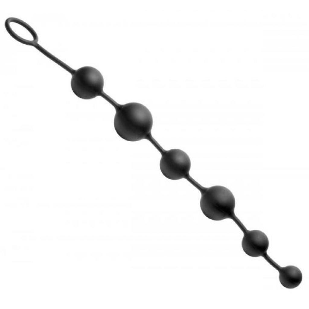 Serpent 6 Silicone Anal Beads - Black