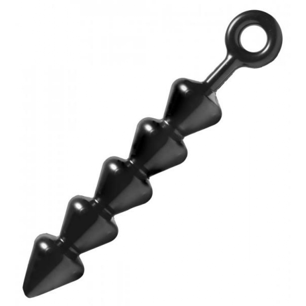 Spades XL Anal Beads in Black - Ultimate Experience