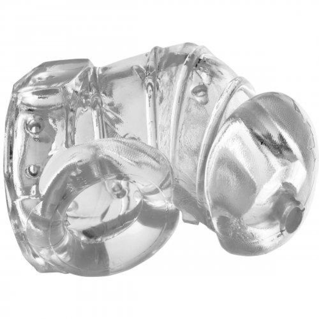 Detained 2.0 Restrictive Chastity Cage With Nubs Clear - Chastity & Cock Cages