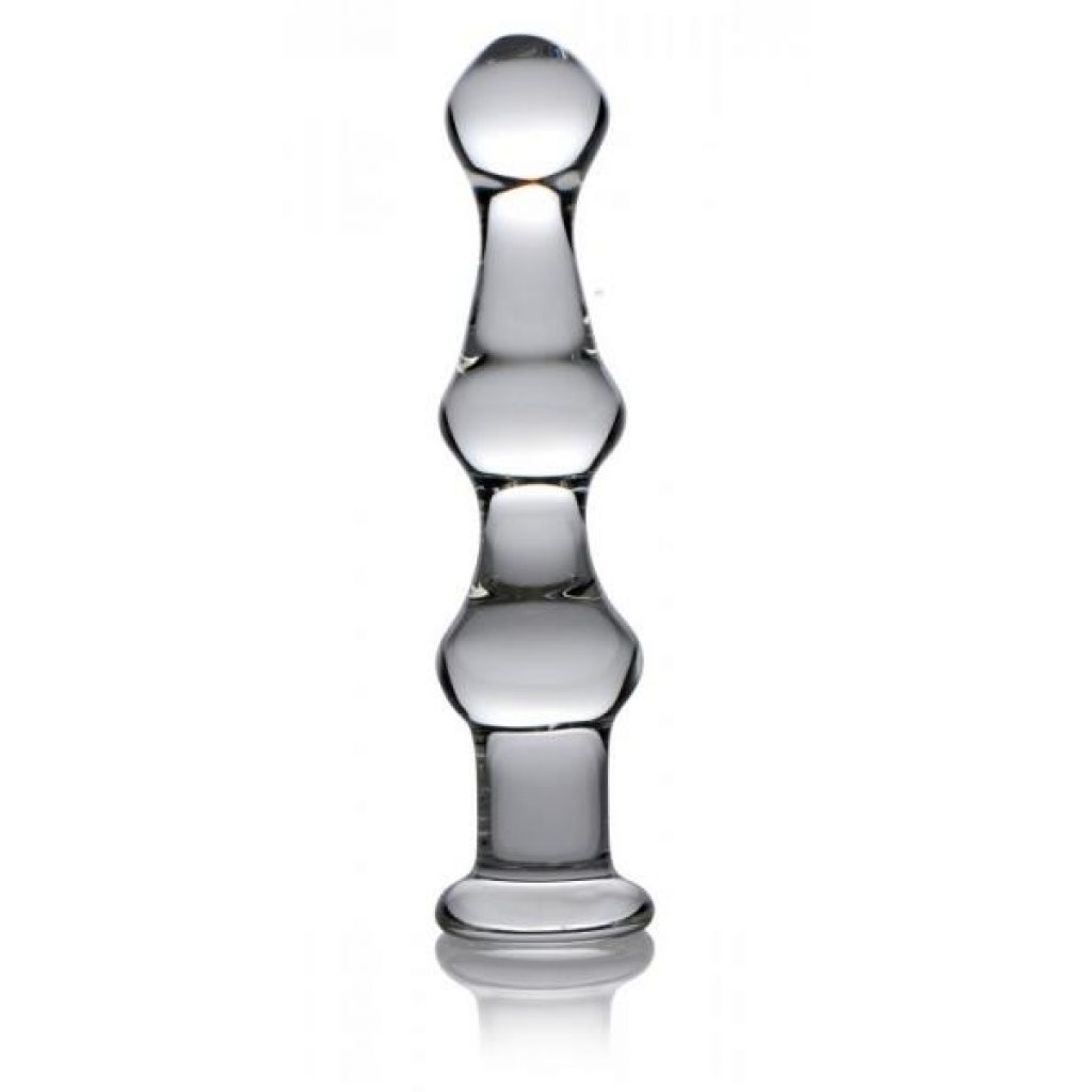 Mammoth 3 Bumps Glass Dildo Clear - Anal Probes