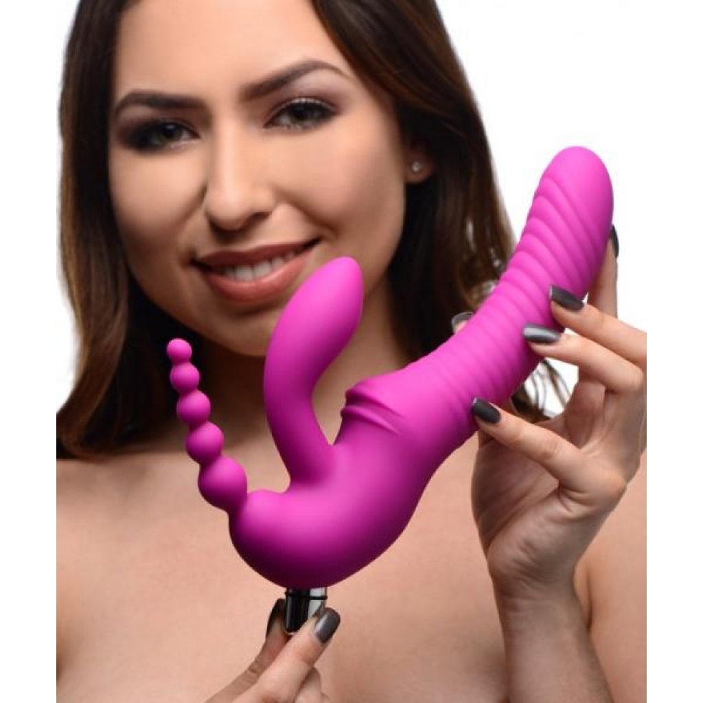 Strap U Regal Rider Vibrating Strapless Strap On Triple G Dildo - Strapless Strap-ons