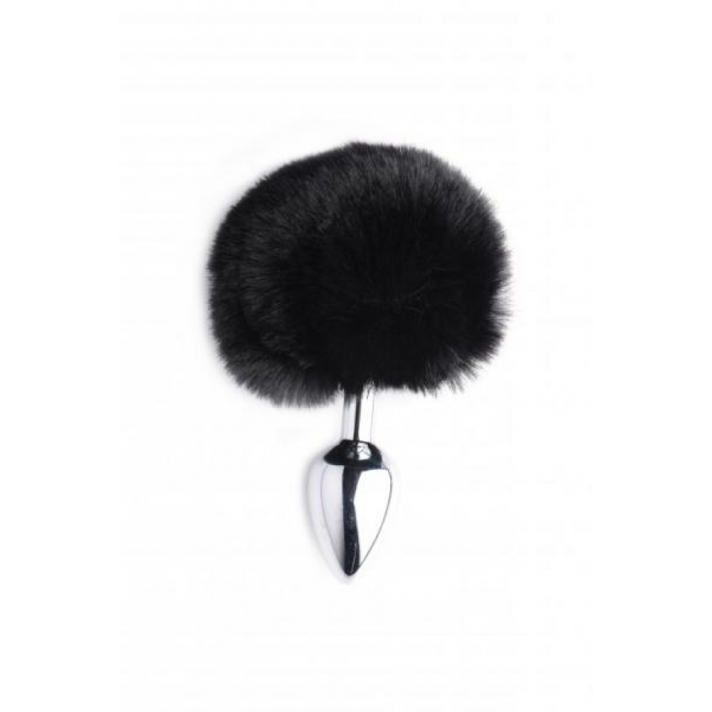 Oynx Bunny Tail Anal Plug - Seductive Black Faux Fur