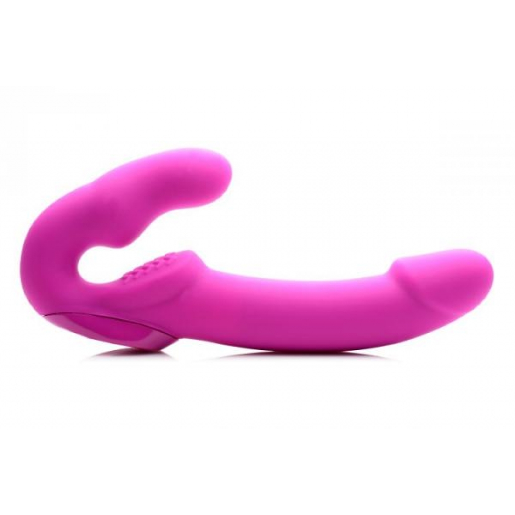 Evoke Super Charged Pink Vibrating Strapless Silicone Dildo - Strapless Strap-ons
