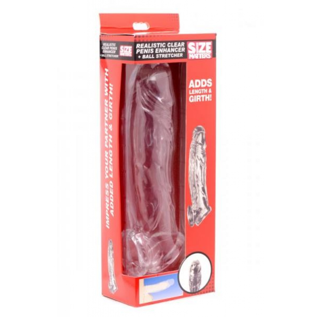 Size Matters Realistic Clear Penis Enhancer - Penis Sleeves & Enhancers