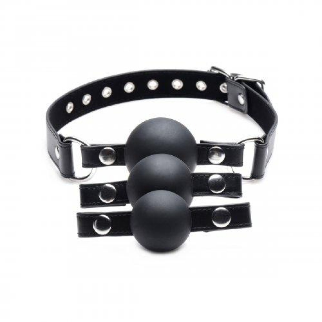 Strict Interchangeable Silicone Ball Gag Set Black - Ball Gags