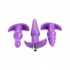 Trinity Vibes 4 Piece Vibrating Anal Plug Set Purple - Anal Trainer Kits