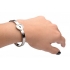 Cuffed Locking Bracelet with Key Necklace - Tungsten Steel