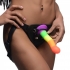 Strap U Proud Rainbow Silicone Dildo W/ Harness - Harness & Dong Sets