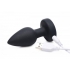 Booty Sparks Silicone LED Plug Vibrating Small Black - Anal Plugs