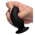 Squeeze-It Silexpan Anal Plug Small Black - Anal Plugs