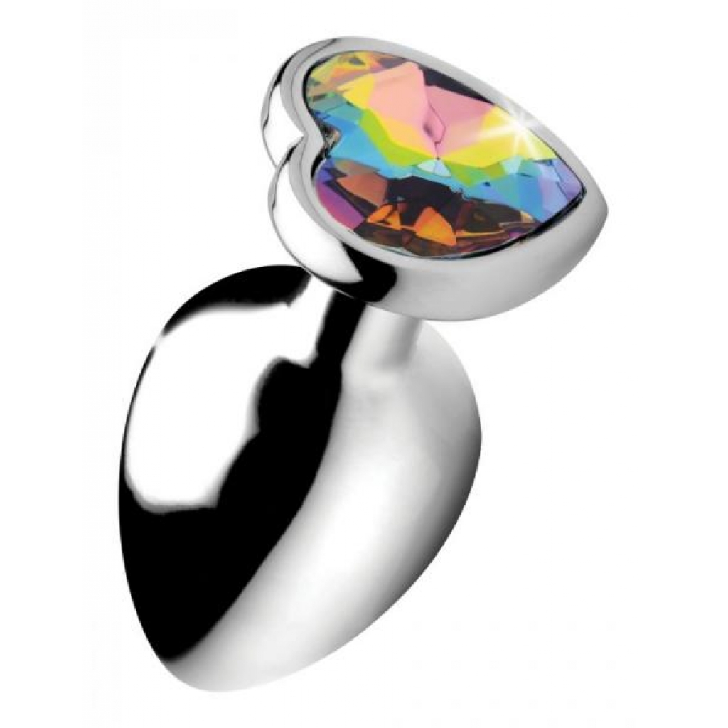 Booty Sparks Rainbow Prism Heart Anal Plug Large - Anal Plugs