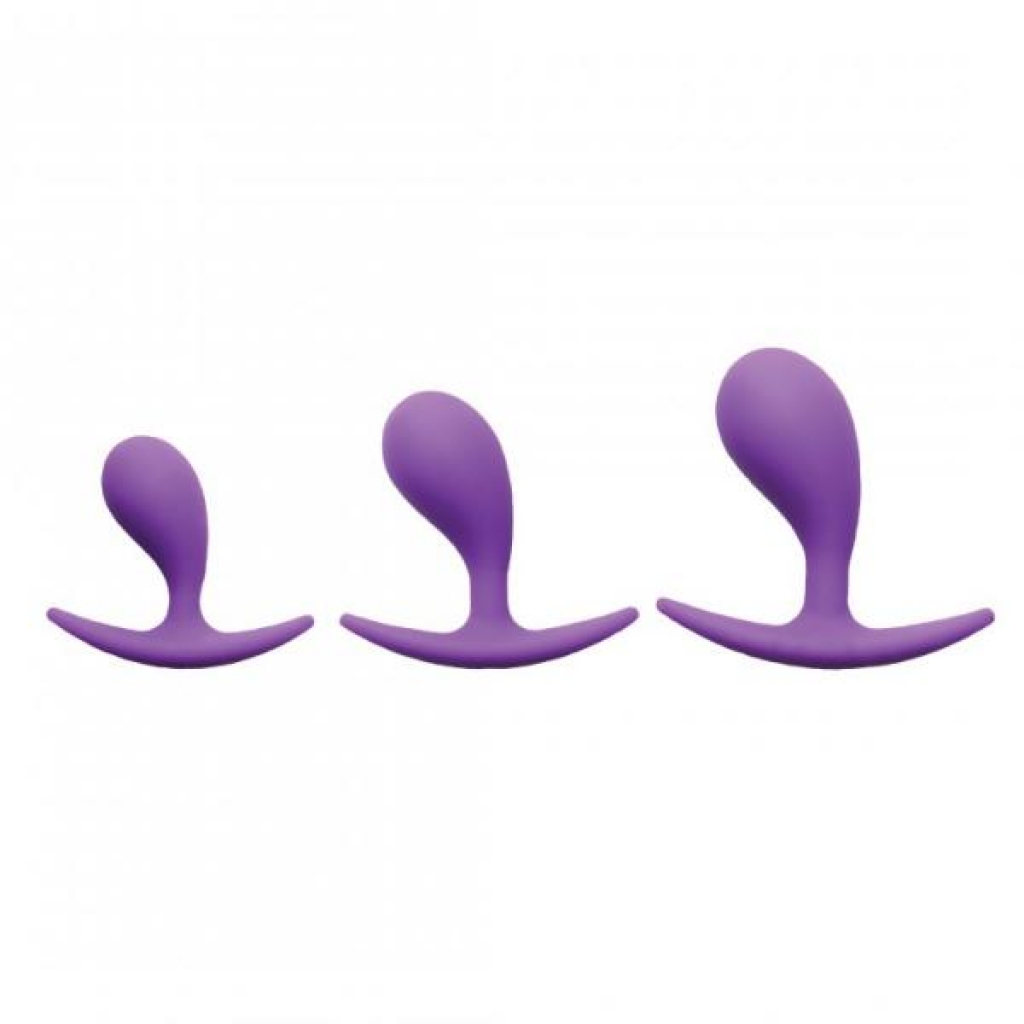 Frisky Booty Poppers Curved Silicone Anal Trainer 3pc Set - Anal Trainer Kits