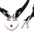 Master Series Lock-it Heart Lock & Key Choker - Collars & Leashes