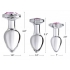 Booty Sparks Pink Gem Glass Anal Plug Set - Anal Trainer Kits