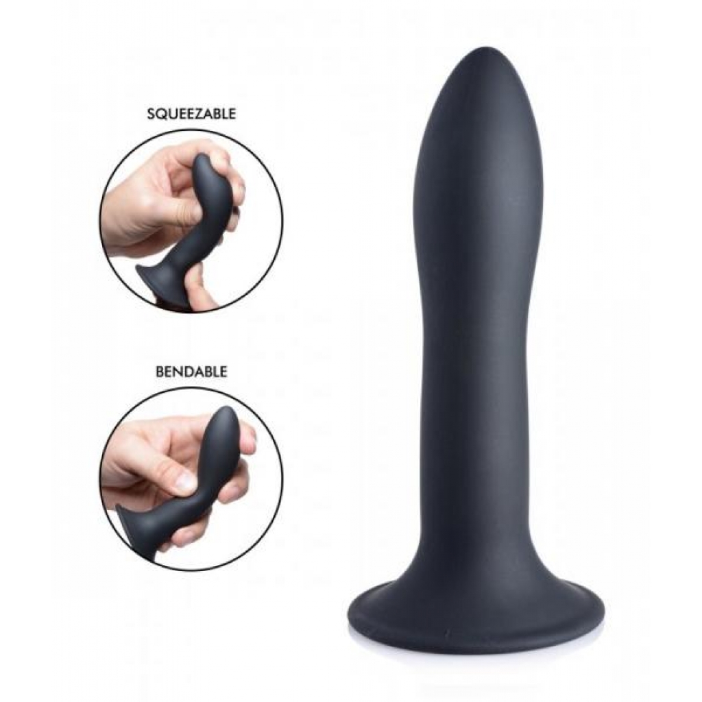 Squeeze-it Slender Dildo Black - Realistic Dildos & Dongs
