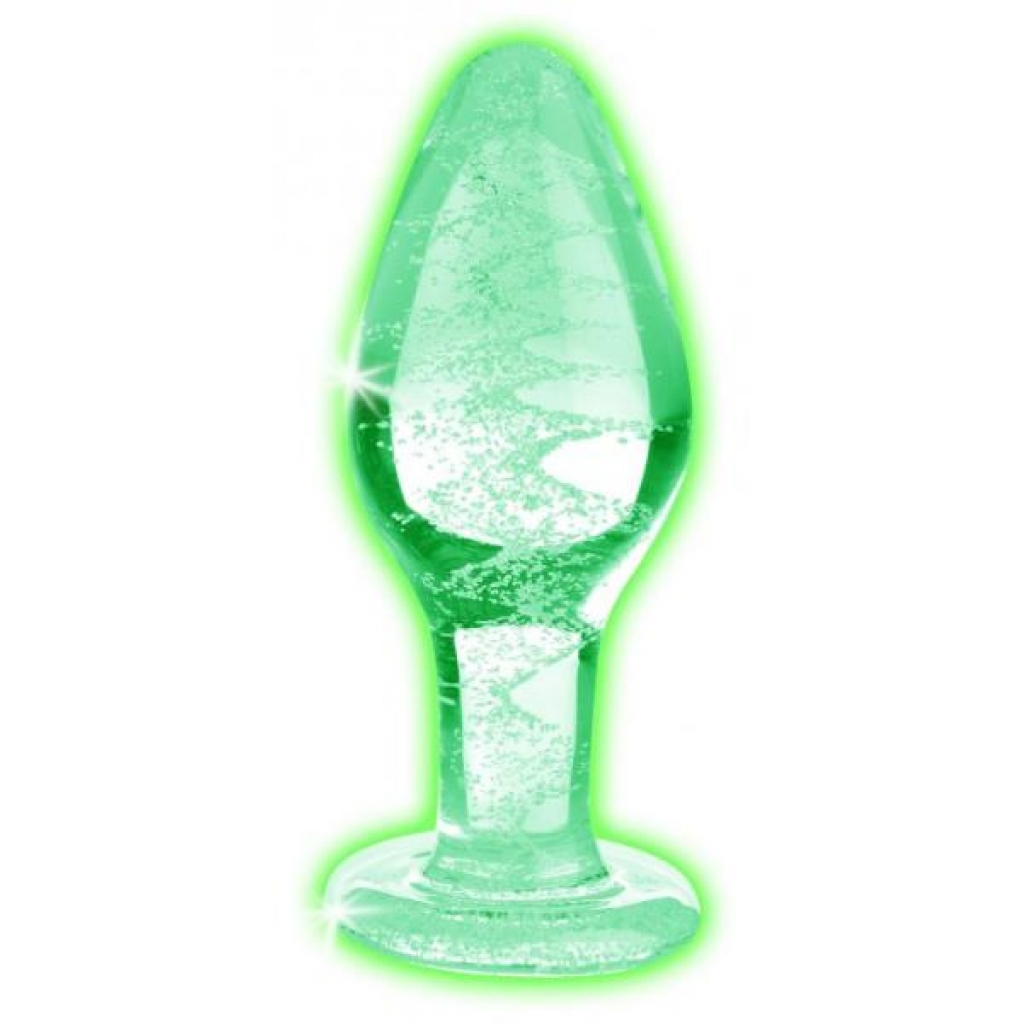 Booty Sparks Glow-in-the-dark Glass Anal Plug Large - Anal Plugs