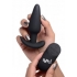 Bang! 21x Vibrating Silicone Butt Plug W/ Remote Black - Anal Plugs