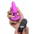 Bang! 21x Vibrating Silicone Butt Plug W/ Remote Purple - Anal Plugs