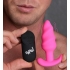 Bang! 21x Vibrating Silicone Swirl Butt Plug W/ Remote Pink - Anal Plugs