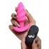 Bang! 21x Vibrating Silicone Swirl Butt Plug W/ Remote Pink - Anal Plugs