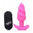 Bang! 21x Vibrating Silicone Swirl Butt Plug W/ Remote Pink - Anal Plugs