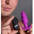 Bang! 21x Vibrating Silicone Swirl Butt Plug W/ Remote Purple - Anal Plugs