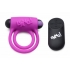 Bang! Silicone Cock Ring & Bullet W/ Remote Purple - Couples Vibrating Penis Rings