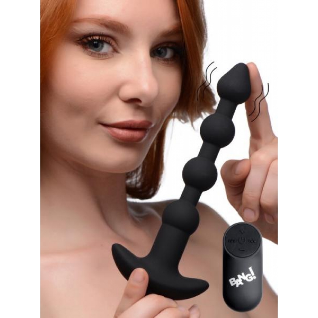 Bang! Vibrating Silicone Anal Beads & Remote Control