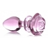 Booty Sparks Pink Rose Glass Large Anal Plug - Anal Plugs