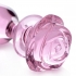 Booty Sparks Pink Rose Glass Large Anal Plug - Anal Plugs