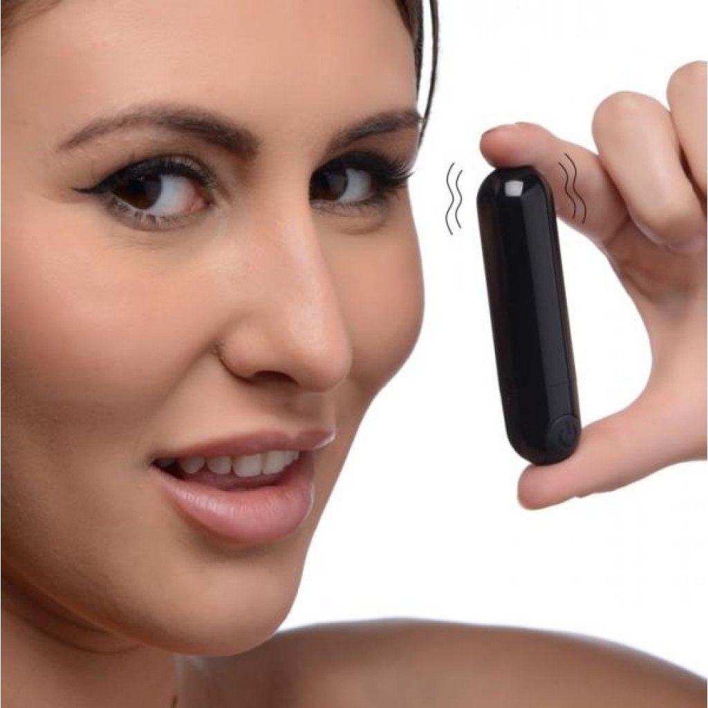 Bang! 10x Vibrating Metallic Bullet Black - Bullet Vibrators