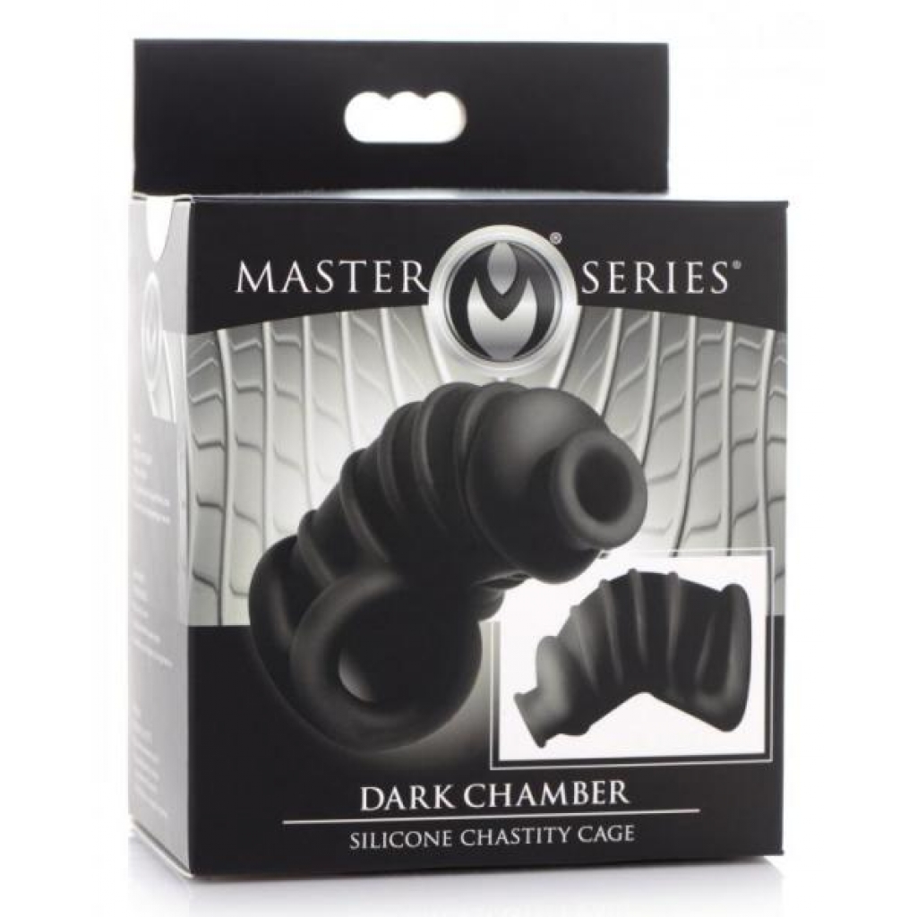 Master Series Dark Chamber Silicone Chastity Cage - Chastity & Cock Cages