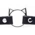 Master Series Kinky Kitty Ring Slim Choker Black - Collars & Leashes