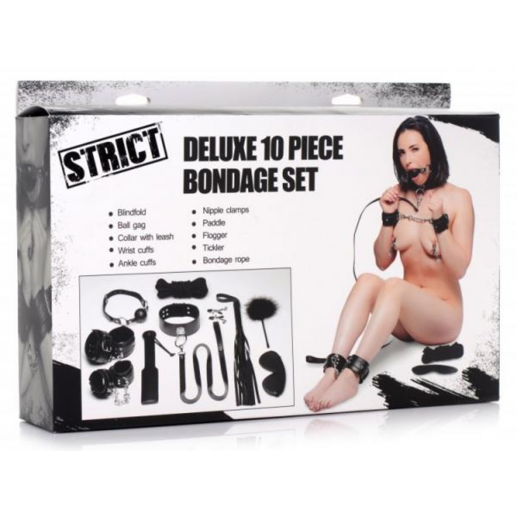 Strict Deluxe 10pc Bondage Set - BDSM Kits