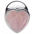 Booty Sparks Gemstones Large Heart Anal Plug - Rose Quartz