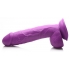 Pop 8.25in Dildo with Balls - Purple